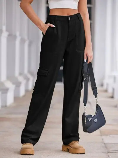 'Lucia' Baggy Wide Leg Cargo Pants - Celes Fashion